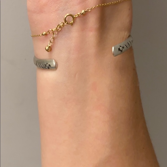 Moon Pi Sterling Silver Stamped Cuff - Picture 3 of 3